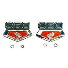 2FastMoto Air Cleaner Side Cover Emblems for Honda CB/CL350 1972 Pair 17-90355