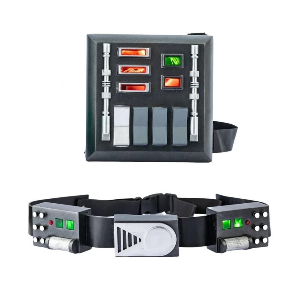 US STOCK Star Wars Darth Vader Cinturón y Placa de Pecho con Luces LED Accesorios para Juegos con disfraces Foto 2 de 4