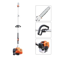 Gas Powered Pole Saw 2 Stroke 52CC Chainsaw Pruner Trimmer +Pole