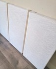 6 Chenille Sound Absorbing Acoustic Wall Panels in Beige - SET of 6 
