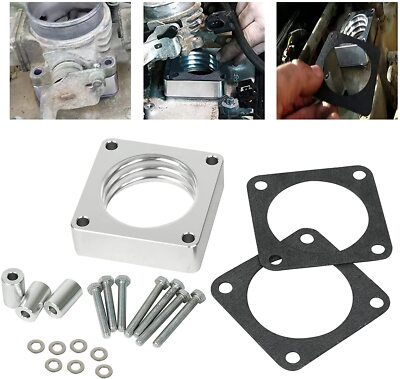 4-Bolt Throttle Body Spacer Replacement For 1987-06 Jeep XJ YJ TJ WJ 4.0L 2.5L