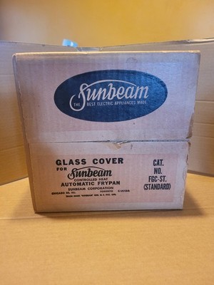 Vintage Sunbeam Glass Cover Automatic Frypan FGC-ST Replacement Lid NOS W/Box