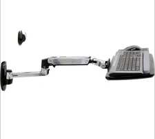 Ergotron – LX Keyboard Arm, Wall Mount Adjustable Keyboard Tray – Polished Alumi