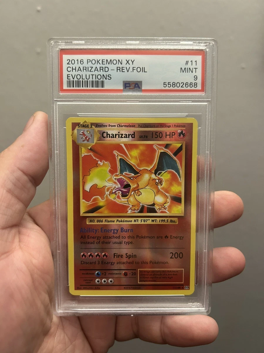 Charizard Pokémon TCG Grade 9 Evolutions Individual Collectible