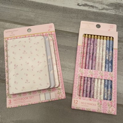 LoveShackFancy Target Bundle 3 Pack Mini Notebook Set/Pencils