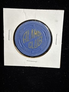 Casino Chip Alamo $5 Club Pioche Tropicana Early Nevada Gambling