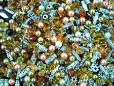 Glass/Metal Beads Mix 50g DIY Jewellery Making Bracelets Earrings