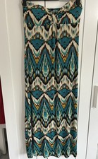 Stella green boho leaf print maxi dress siz XXL jersey stretch new nwt strapless