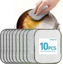 2025 New Upgrade Non Scratch Wire Dishcloth, Multipurpose Wire Dishwashing Rags 