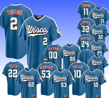 NWT Custom Men's/Youth Brewers Mineral Blue 2026 City Connect Stitched Jersey