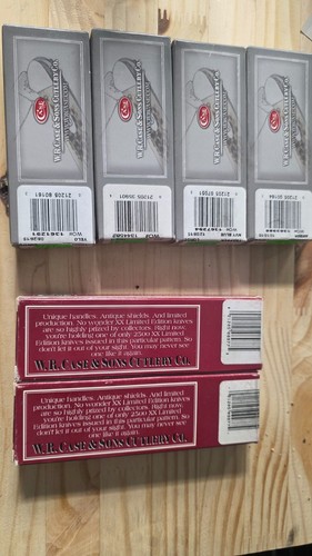 Lot of 6 Case xx Empty Boxes