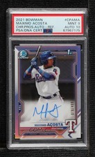 PSA/DNA 2021 Bowman Chrome Prospects Refractor Maximo Acosta PSA/DNA 9 Auto 02le