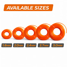 Strimmer Trimmer Line Heavy Duty Garden Grass Wire 1.3-3mm Square Cord 15 Meters