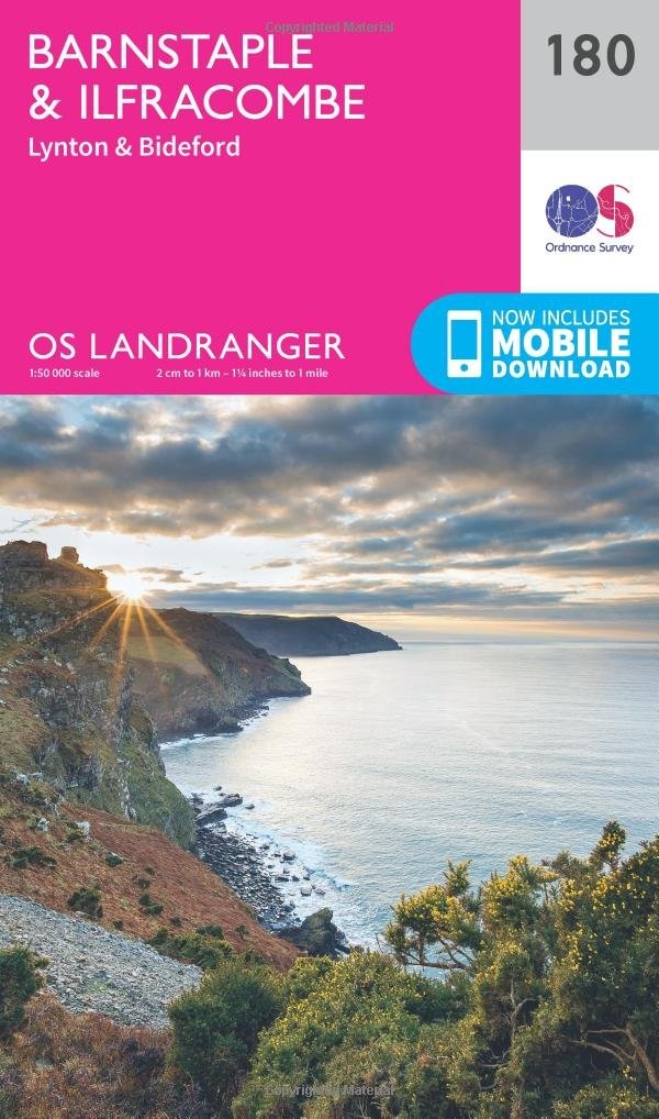 Barnstaple & Ilfracombe Map | Lynton & Bideford | Ordnance Survey | OS Landranger Map 180 | England | Walks | Cycling | Days Out | Maps | Adventure - Image 4