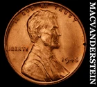 1945 Lincoln Wheat Cent- Red- Choice Gem Brilliant Uncirculated Luster #J5496