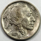 1923 BUFFALO NICKEL. BEAUTIFUL FULL HORN AU EARLY CIRCULATED COIN W LUSTER!