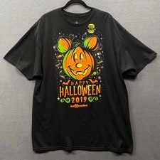 Walt Disney World Halloween 2019 T Shirt Mens XL Black Glow In The Dark Pumpkin