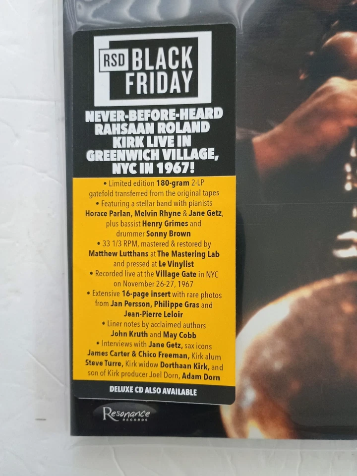 Rahsaan Roland Kirk Live At The Village Gate RSD 2025 Black Friday 2LP Vinyl New - Image 2 of 4