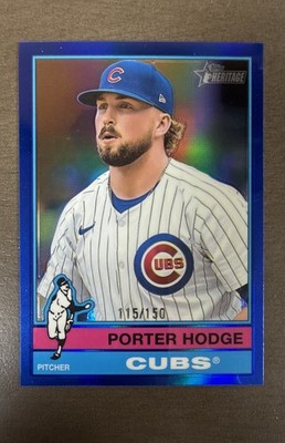 2025 Topps Heritage - Porter Hodge #184 Chrome Blue Border /150