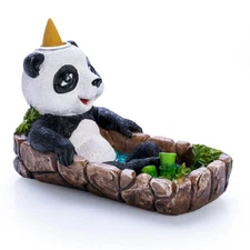 Adorable Panda Backflow Quality Incense Burner Smoke Flow Out Through Mouth