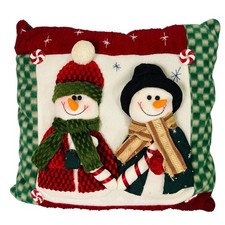 Vintage Christmas Snowman Fleece 3D Pillow
