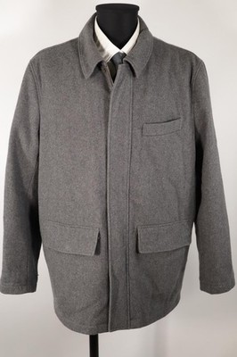 Lands'end grauer Kurzmantel Gr.L Wolle Polyester Kaschmir Top Zustand
