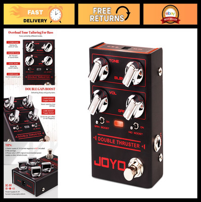 High Gain Overdrive Effect Pedal for Bass Guitar | Independent Mid & Gain Boost