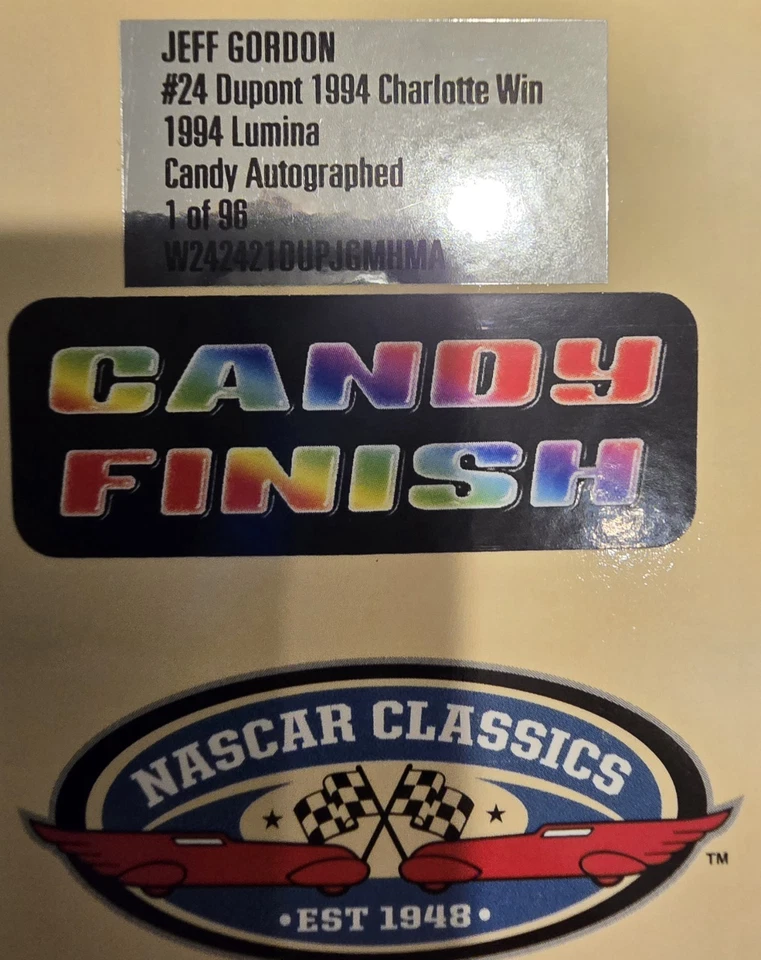 Jeff Gordon 1994 COKE 600 Win 1:24 Candy Signed By Jeff Gordon And Ray Evernham - Image 4 of 4