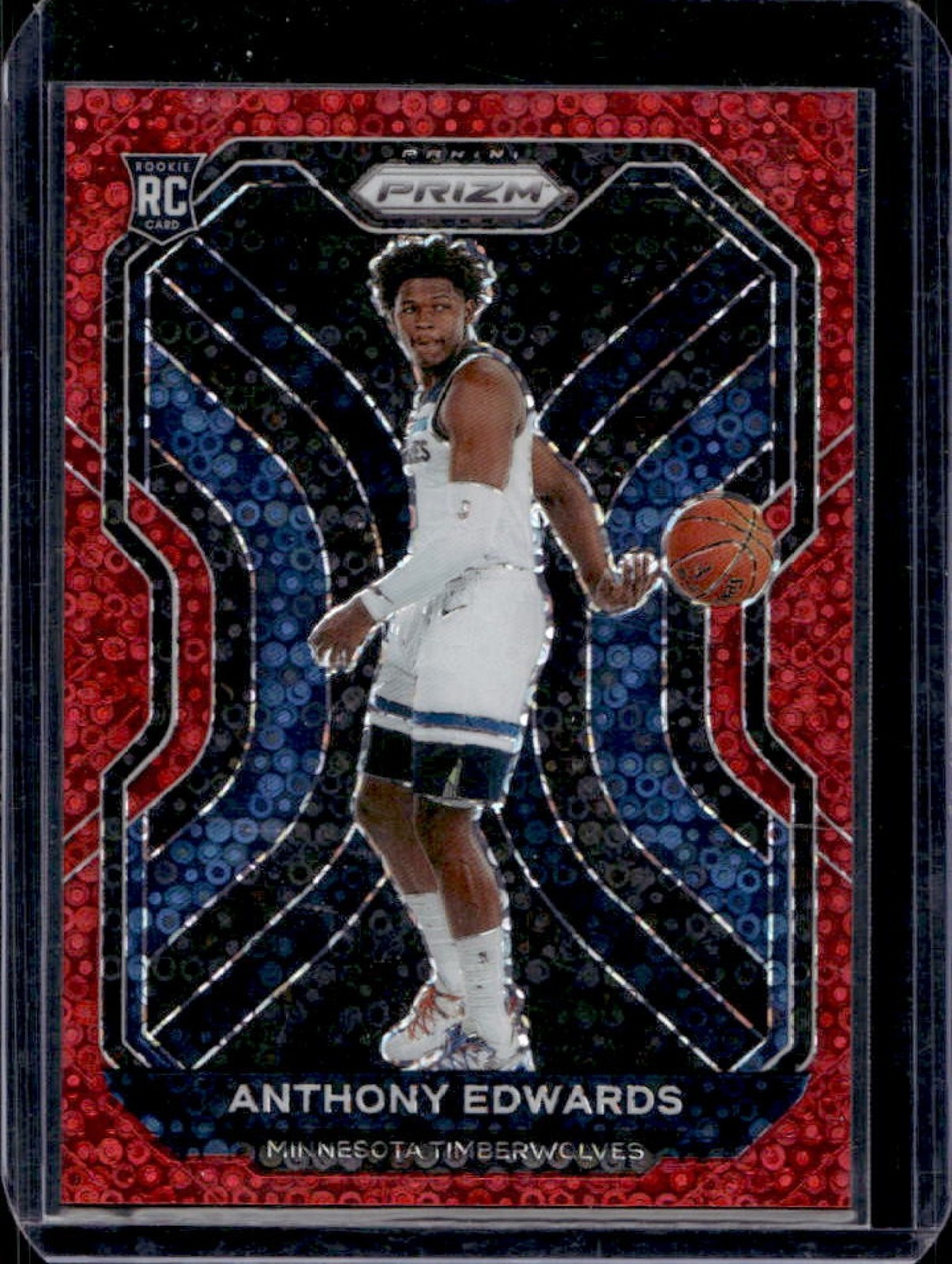 2020-21 Prizm Anthony Edwards RC Fast Break Red Prizms #33/125 Timberwolves
