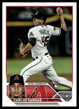 2023 Topps Update Carlos Vargas Rookie Arizona Diamondbacks #US67