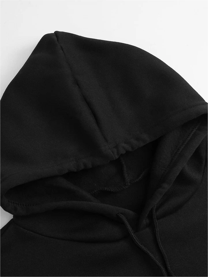 Sudadera con capucha informal lavada a máquina, holgada para hombre con estampado de calavera - poliéster Foto 4 de 4