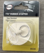 1-5/8-Inch Rubber Drain Stopper - Elegant White Finish, Easy Tool-Free Install