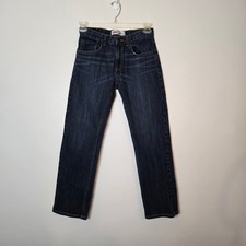 Levis 505 Regular Fit Kids Jeans Dark Wash Blue Straight Leg Size 16 Reg 28x28