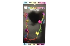 Sanrio Hello Kitty Rainbow Colors Necklace #00153-8 Metal Charms NOS 2013