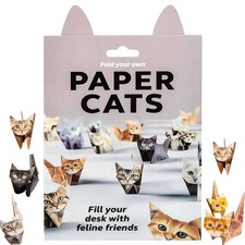 Paper Cats Origami Kit 50 Sheets DIY Fold Your Own Paper Cat Figures Creative 3D