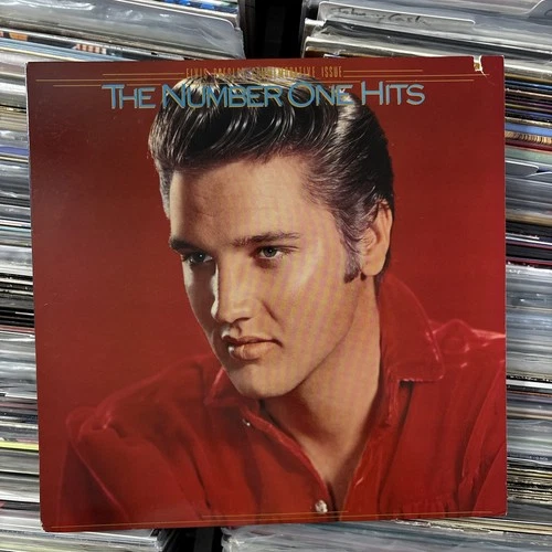 ELVIS PRESLEY - THE NUMBER ONE HITS 1987 Vinyl LP Album w/ Poster