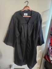 Jostens Black Graduation Gown Academic Regalia Robe Unisex Size 5'4" - 5'6"