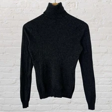 Ralph Lauren Black Label Black 100% Cashmere Sweater Turtleneck Womens Medium