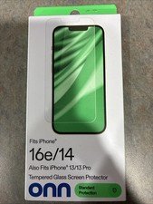 Onn For iPhone 16e/14/13/13 Pro Tempered Mirror Glass Screen Protector