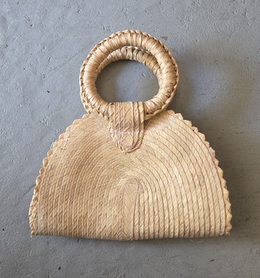 Hawaii Straw Rattan 3D Woven Purse