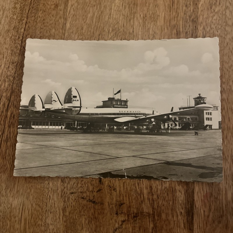 Düsseldorf  Flughafen RPPC Real Photo Postcard Germany c.1950s