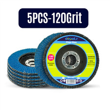 Flap Grinding Sanding Discs Zirconium Oxide 115mm 4.5" 120 Grit Angle Wheel 5PCS 1.84 per disc