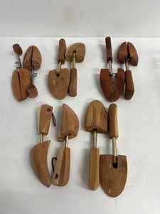 Five Pair Cedar Wood Shoe Trees, Size S