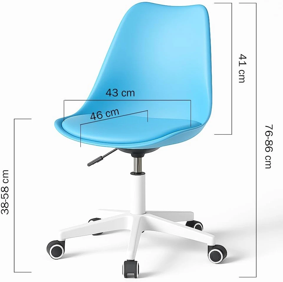 Sedia Da Ufficio Scrivania Ergonomica Design Moderno Con Altezza Regolabile E Cu - Immagine 2 di 4