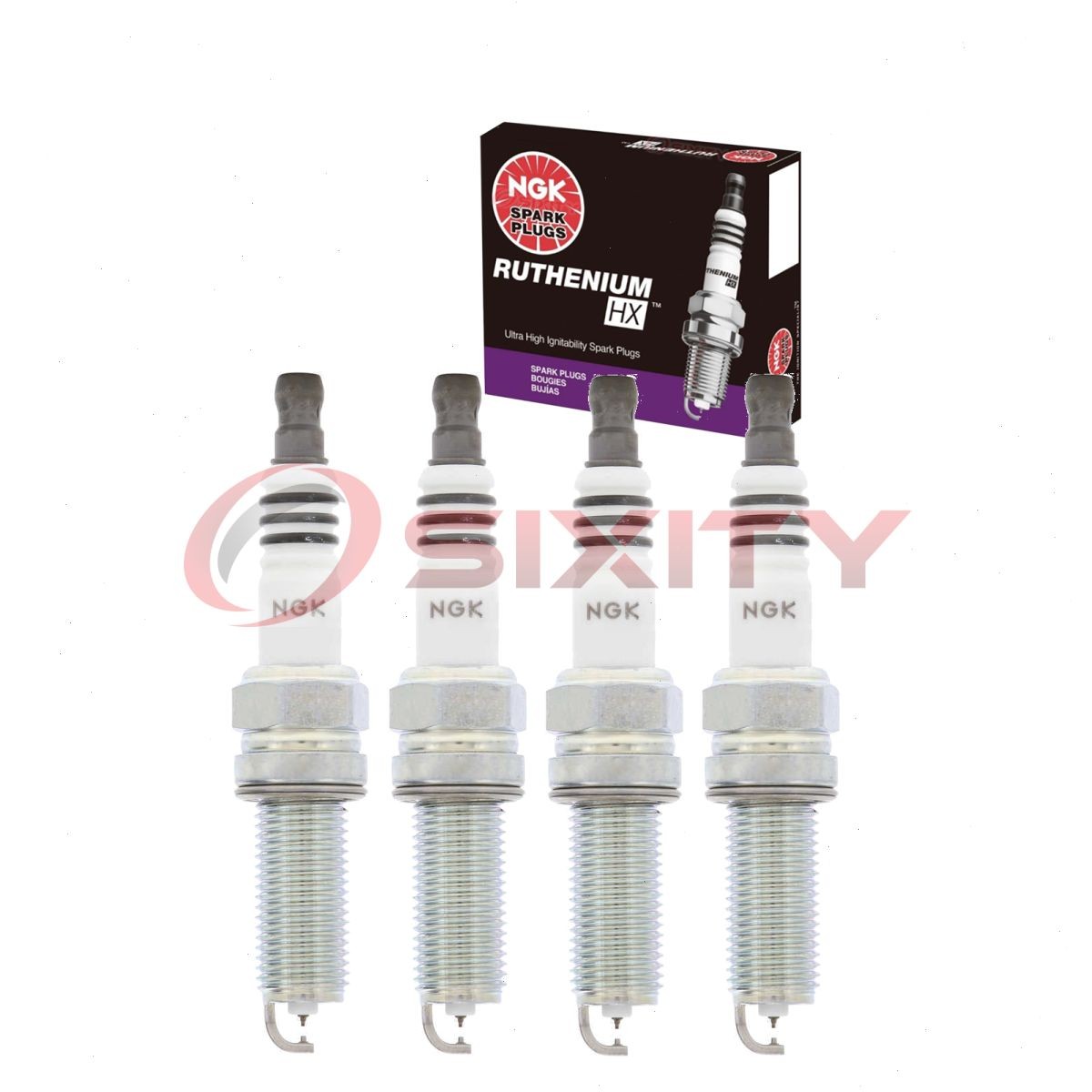 4 pc NGK Ruthenium HX Spark Plugs for 2013-2015 Acura ILX 2.0L 2.4L L4 du