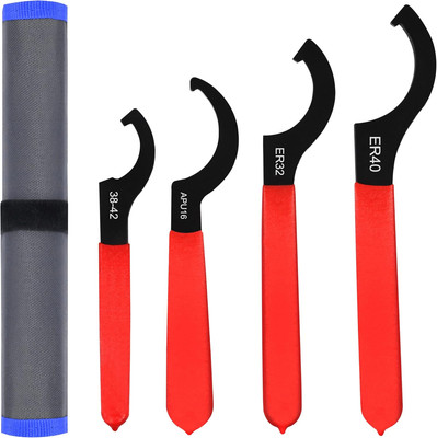 4Pcs Coilover Spanner Wrench Set Adjustable Shock Wrench Heav