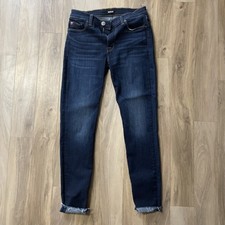 Euc HUDSON Natalie Super Skinny Mid-Rise Crop Jeans Size 27 Dark Wash Ankle