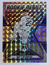 2022 Mosaic Tigers Matt Manning Rookie Debut Silver Mosaic Parallel Card #RD-14. rookie card picture