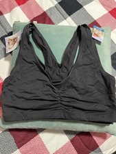 HANES 2-Pack Large Bra Cooling Comfort Wire-Free Black, NWT