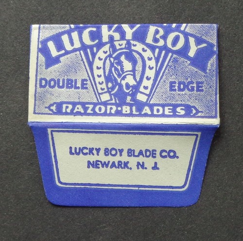 Vintage Razor Blade LUCKY BOY (Bluish Background) - One Blade